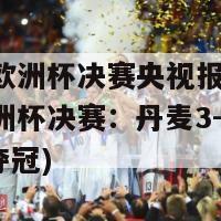 92年欧洲杯决赛央视报道(1992欧洲杯决赛：丹麦3-2击败德国夺冠)